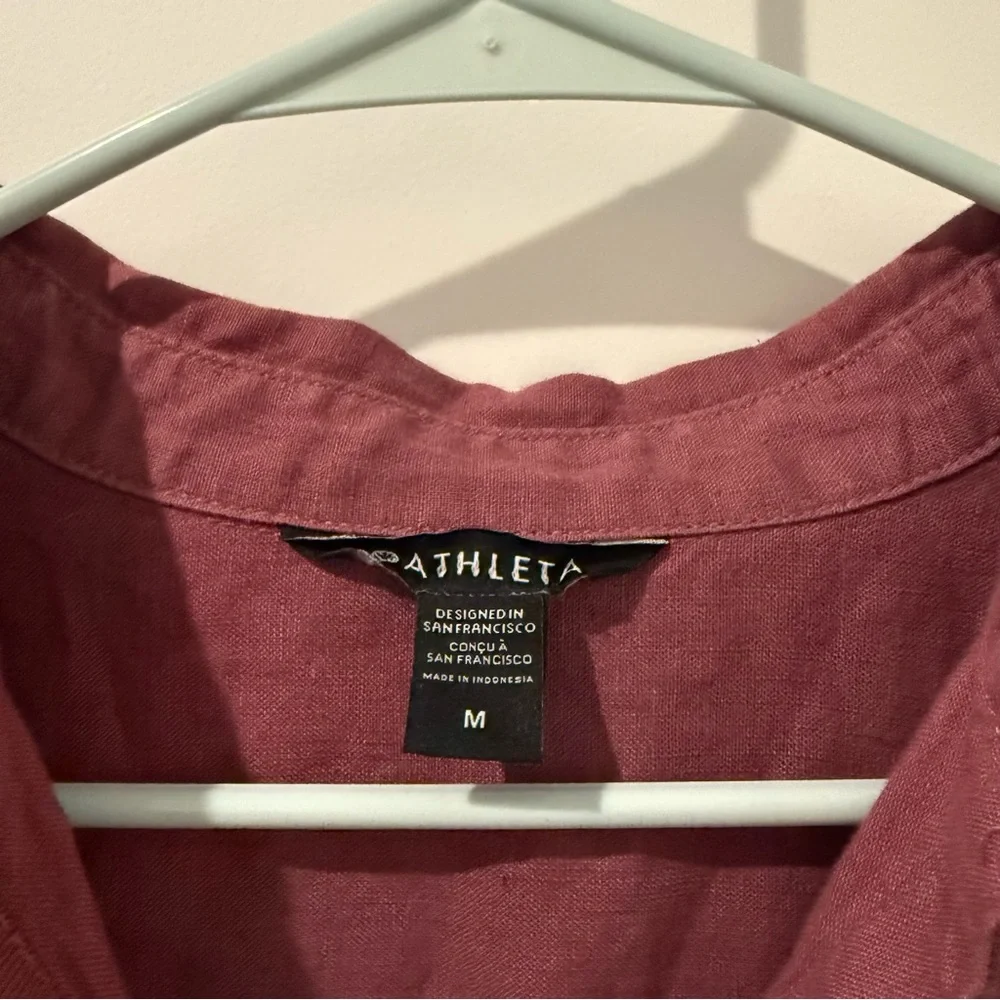 Athleta Linen Button Down Top - Picture 3 of 4